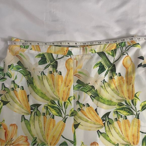 Yellow green cold shoulder smocked top high waisted wide leg pants set - Picture 6 of 12